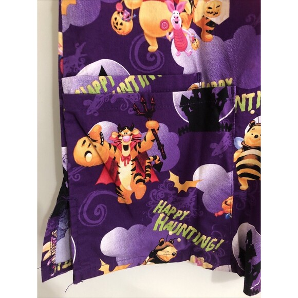 Halloween Scrubs Scrub Top Cartoon Small Disney Winnie the Pooh Tigger - Picture 2 of 5